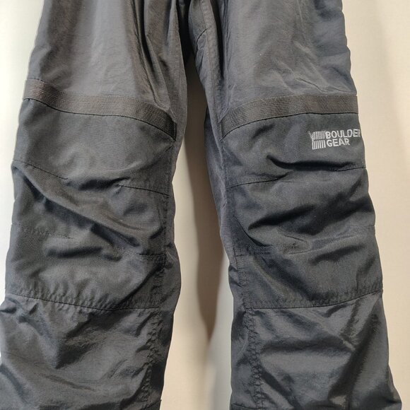 Boulder Gear Snow Pants Womens Black Fleece Lined Full Zip Waist Overs Size 12 - Picture 10 of 16